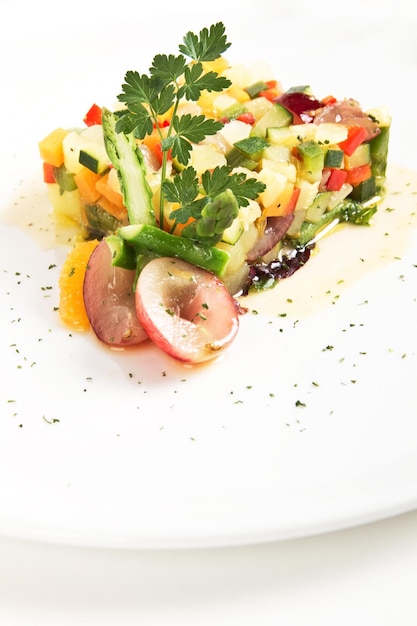 Farfurie cu preparat proaspăt, colorat